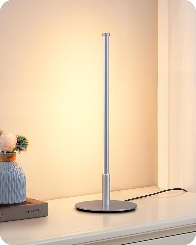 EDISHINE Upgraded LED Table Lamp, Stepless Dimmable Bedside Lamp by EDISHINE