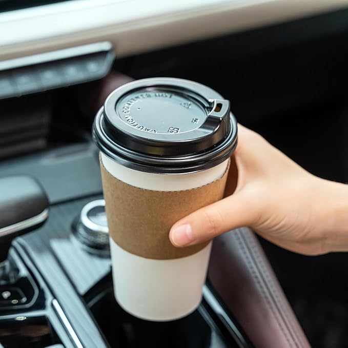 RACETOP 16 oz 500 Pack Disposal Paper Coffee Cups - Image 6