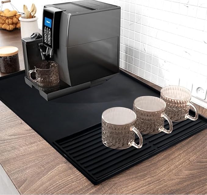 Coffee Bar Mat for Countertop, Emptycolor Heat Resistant Non-Slip Silicone by Unknown