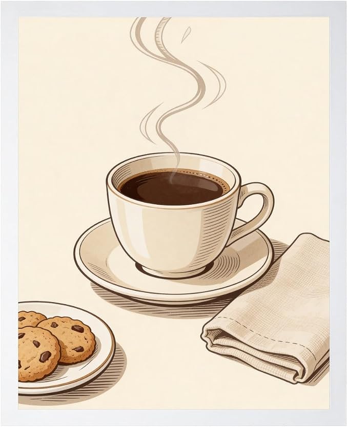 Lawrence Williams Designs Coffee and Cookies Poster by LawrenceWilliamsDesigns