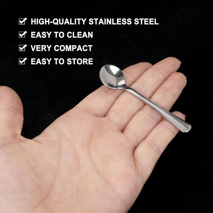 12Pcs Sustard Spoon, Salt Spoon, Tiny Stainless Steel Spoons - Image 4