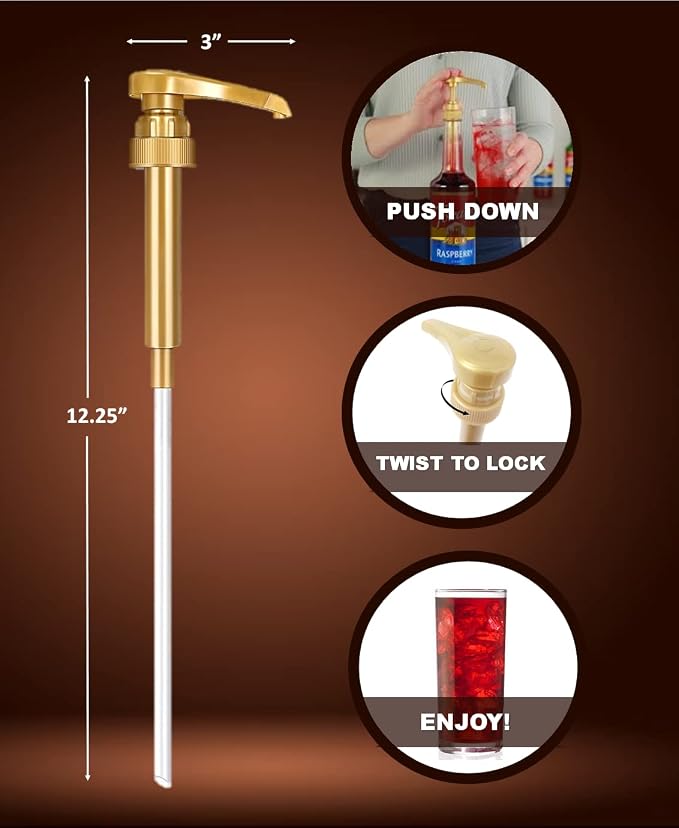 Fresh Finest Coffee Syrup Pump Dispenser, Compatible - Image 2