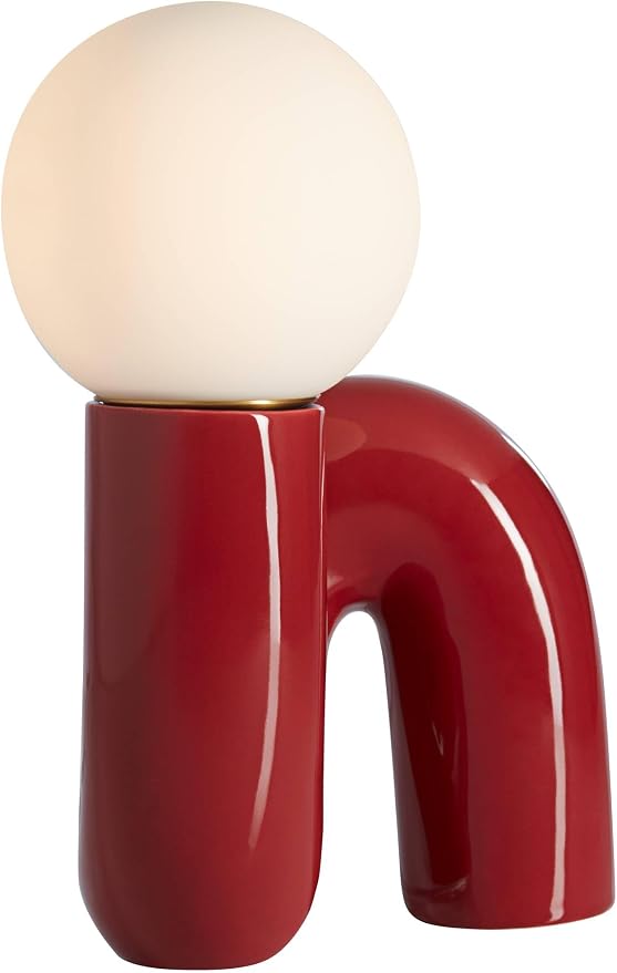 360 Lighting Fondant 11 3/4" Small Mid Century Modern Accent Table Lamp Velvet - Image 7