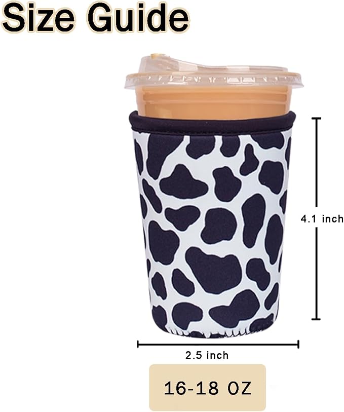 Reusable Insulated Sleeve for Iced Coffee Cup, Coffee Neoprene Sleeve for Cold - Image 5