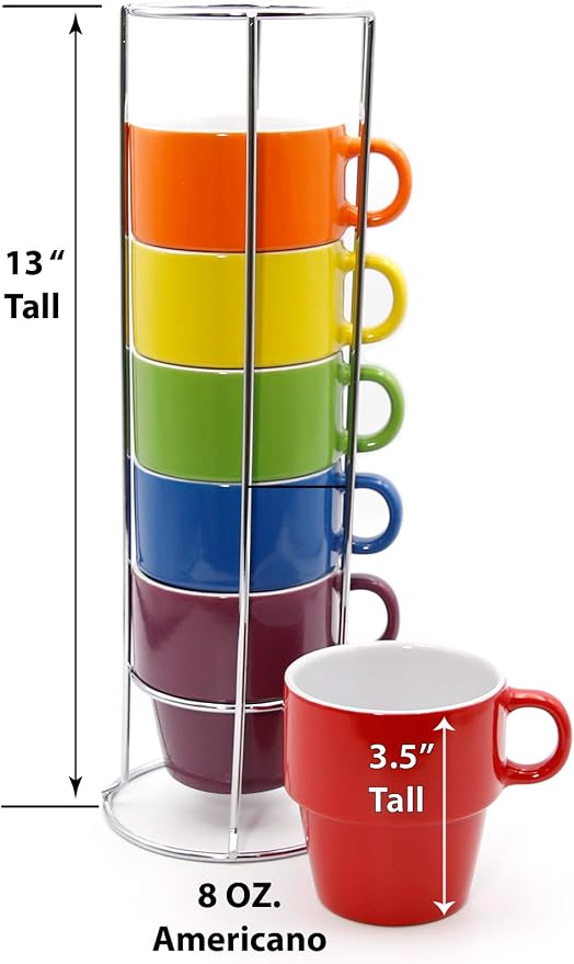 gypsy color 8 oz Americano Stacking Mug Set - Image 2