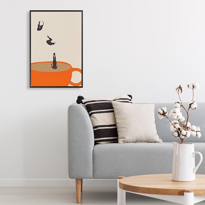 Coffee Poster Retro Coffee Diver Canvas Wall Cafe Art Wall Modern Preppy Art - Image 3