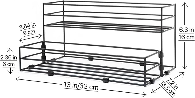 8 Bottles Coffee Syrup Rack Organizer, Coffee Syrup Stand Holder, 2 Tier Coffee - Image 3
