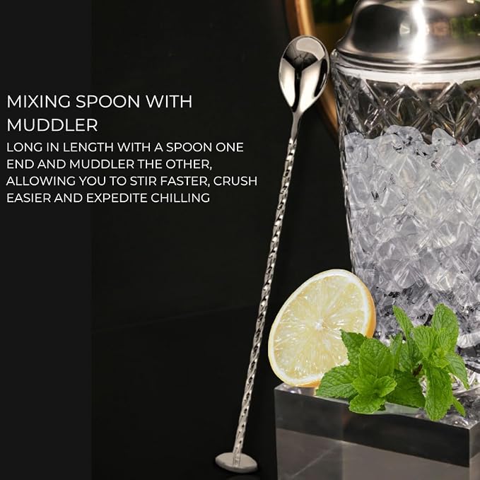 Nikita Cocktail Shaker, 5-Piece Martini Shaker & Bartender Kit - Image 6