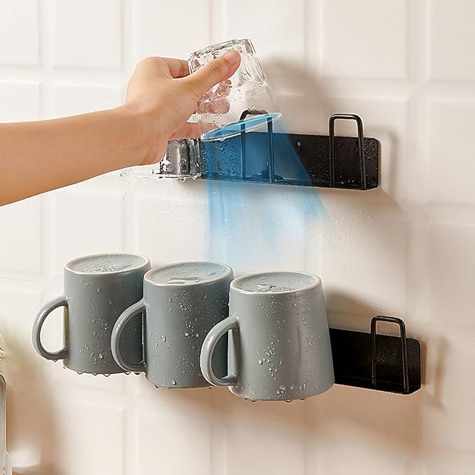 BAIEUEJO 2pcs Mug Hooks Wall-Mounted Mug Holder, Coffee Cups Holder Hanger no - Image 2