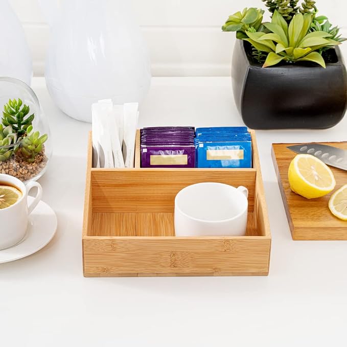 Restaurantware-8.3 x 8.3 x 2 Inch Coffee Condiment Organizer, 1 Square Creamer - Image 7