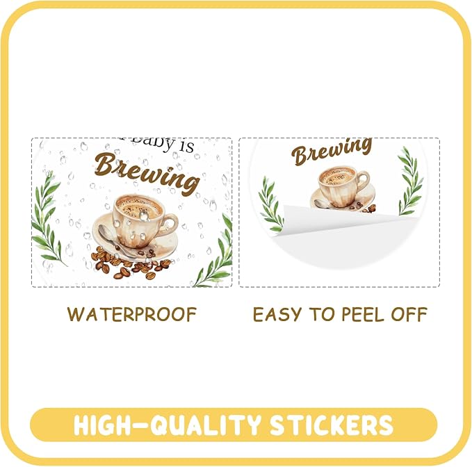 50pcs Coffee Brewing Stickers, Coffee Thank You Stickers Labels - Image 3