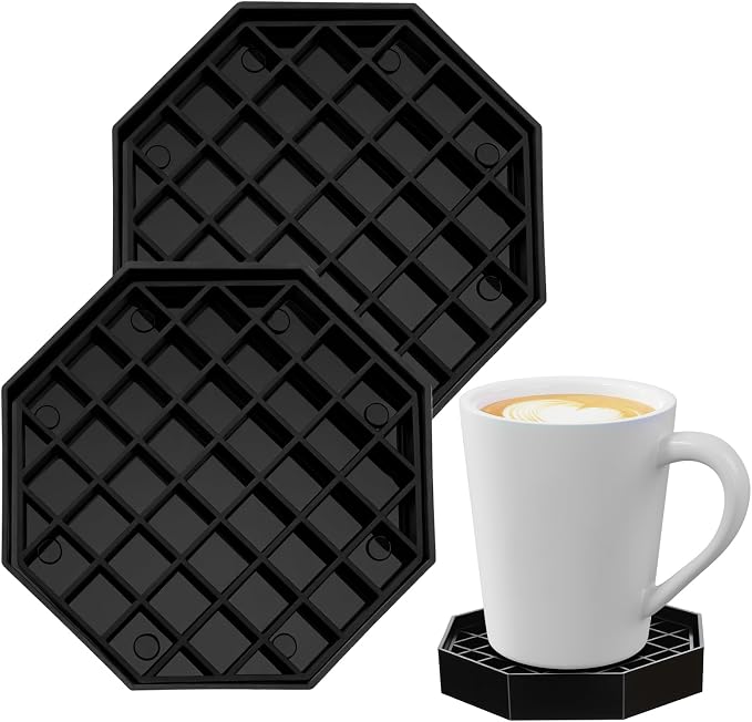 2 Pcs 4 Inch Coffee Drip Tray Octagon Coffee Countertop Tray - Image 7