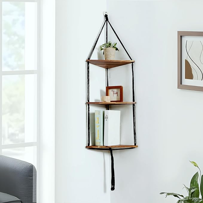 Artilady Macrame Corner Shelf Wall Hanging - Image 4