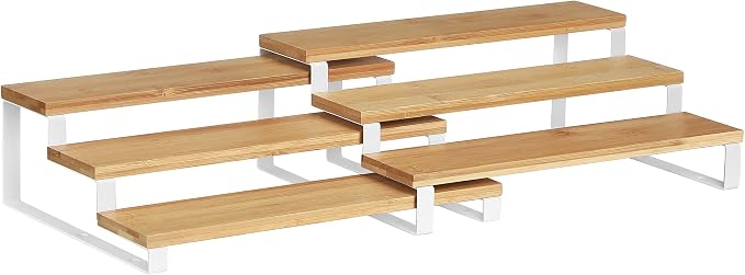 SONGMICS Display Risers, 3-Tier Cupcake Stand Holder, Spice Rack, Shelf Risers by Unknown