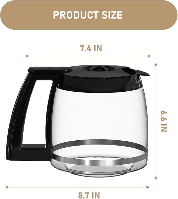 14-Cups Coffee Carafe Replacement Pot Compatible - Image 6