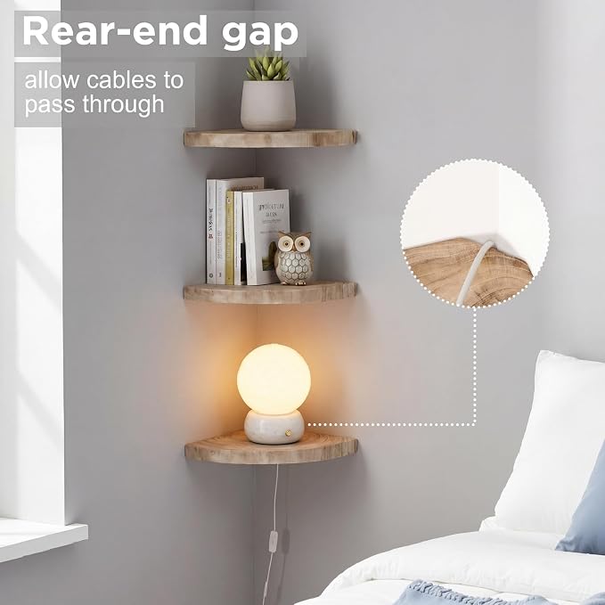 3 Pcs Small Corner Floating Shelves - Image 4
