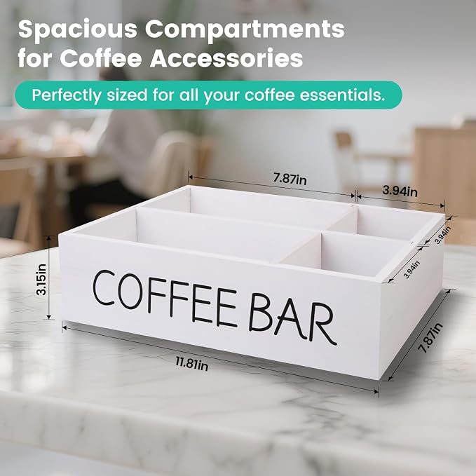 Coffee Bar Organizer – Wooden Coffee Station - Image 6