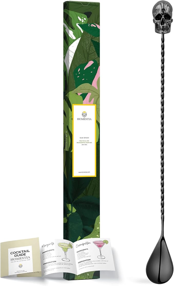 Homestia 12-Inch Stainless Steel Cocktail Spoon by Homestia