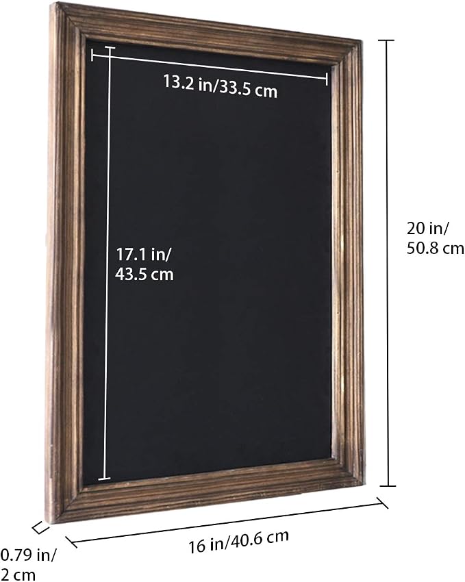 Rustic Magnetic Chalkboard Signs 16 x 20 inch Wood Framed Wall Hanging Display - Image 6