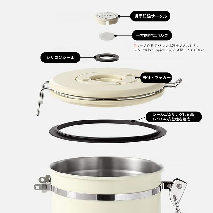 Airtight Coffee Container with Date Tracker & Spoon - Image 7