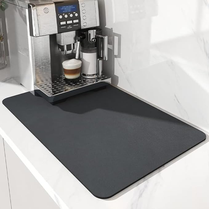Coffee Mat Rubber Backed, Absorbent Coffee Maker Mat by WhSunVo