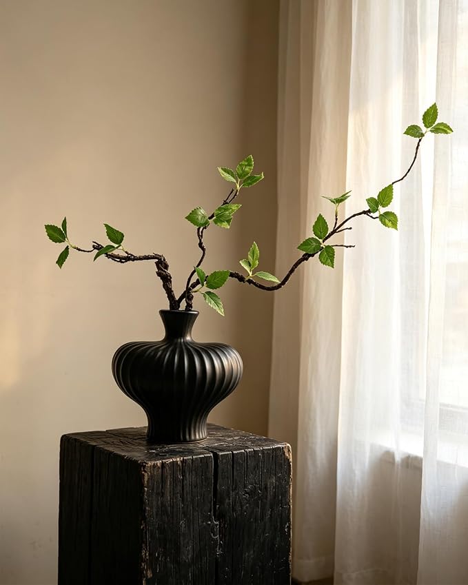Heart Shaped Vase with Artificial Branch Set by Hoolicute