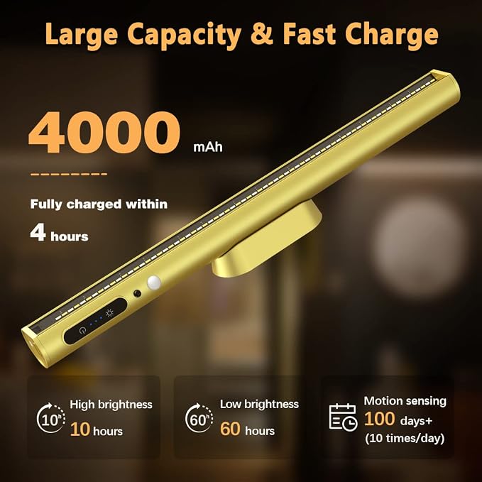Battery Powered Operated Wall Strip Lights, Motion Sensor LED Light Bar Indoor - Image 3