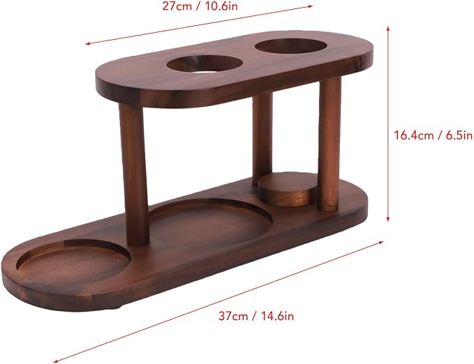 Pour Over Coffee Station, Solid Wood Coffee Dripper Stand, Elevated Brewing - Image 6