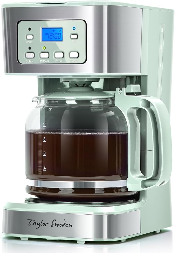 Taylor Swoden 12-Cup Programmable Coffee Maker, Regular & Strong Brew Drip by TaylorSwoden
