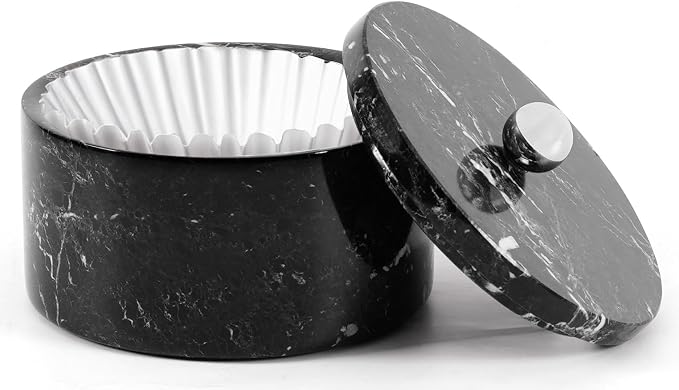 Marble Coffee Filter Holder – 6 inch Handmade Black Coffee Filter Holder by MARBLERANGE