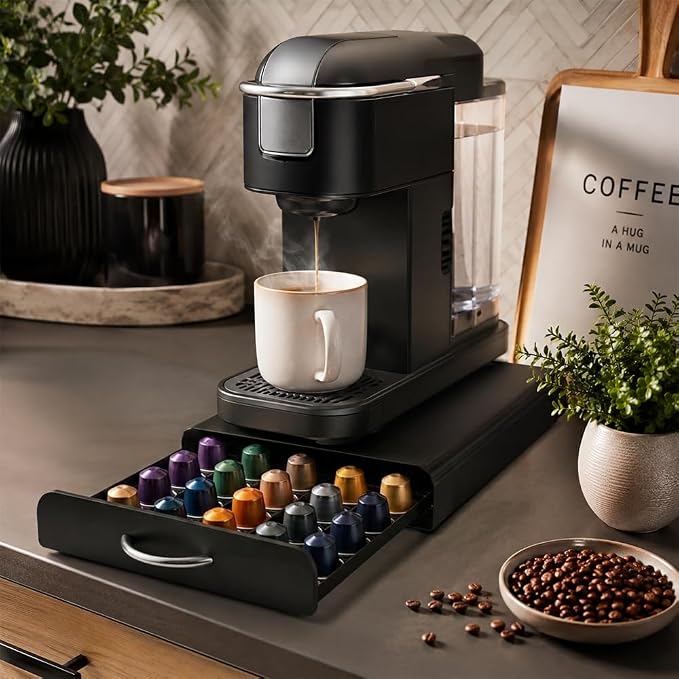 Coffee Pod Holder Drawer Compatible Nespresso Original Line Capsules Metal - Image 2