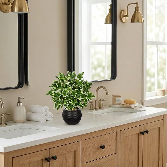 2 Packs Artificial Plants in Black Pot - Image 5