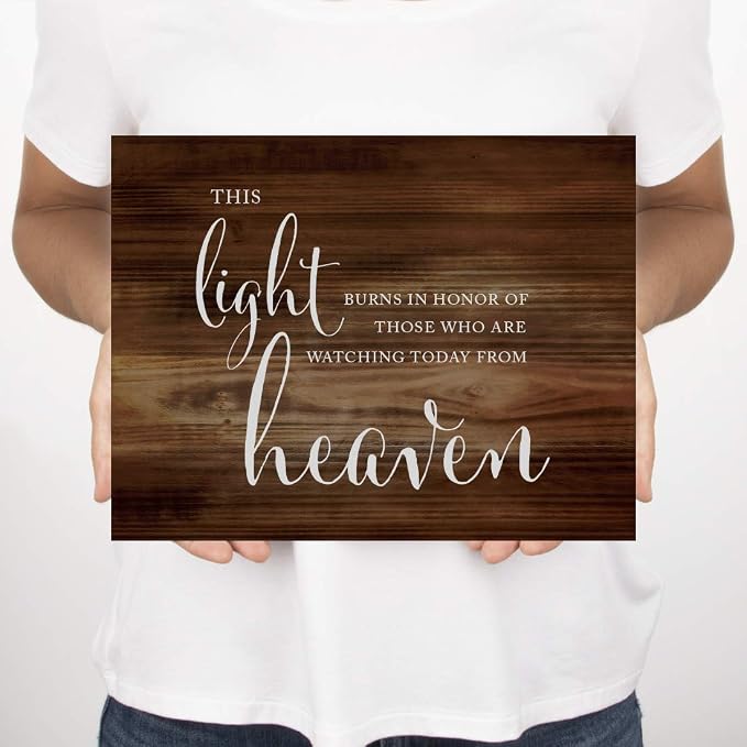 Andaz Press Wedding Party Signs, Rustic Wood Print, 8.5x11-inch, This Light - Image 3