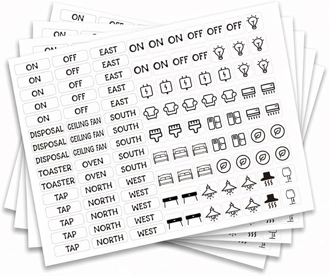 540 Pcs Light Switch Sticker Labels, Transparent Switch ID Stickers Switchboard by GOMAKERER