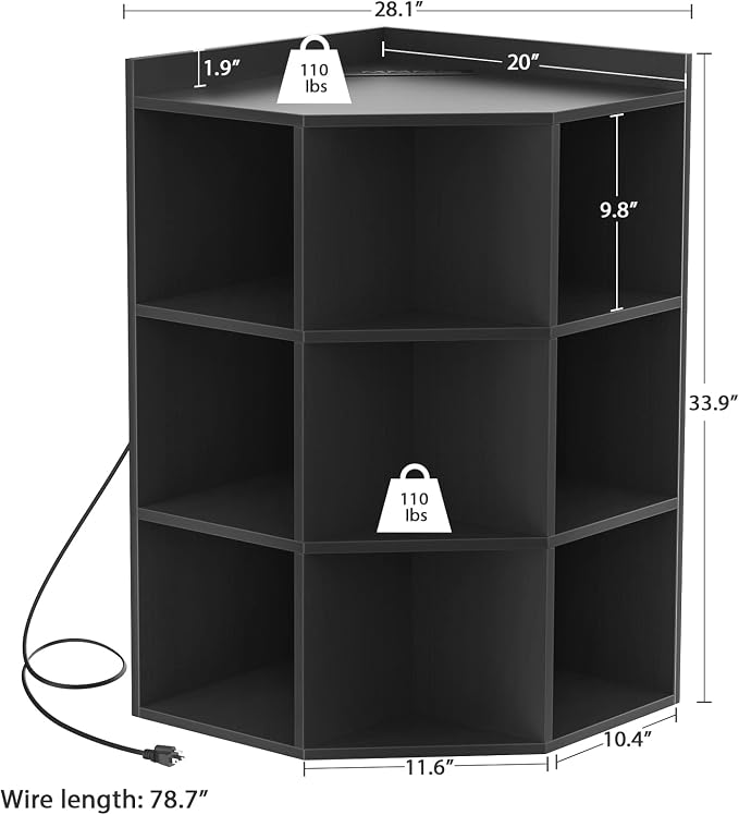 Aheaplus Corner Cabinet, Corner Cube Toy Storage - Image 3
