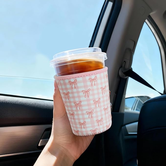 Reusable Insulated Sleeve for Iced Coffee Cup, Coffee Neoprene Sleeve for Cold - Image 3
