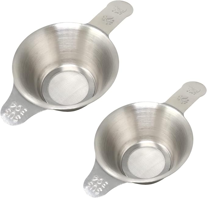 Honbay 2PCS Different Size 304 Stainless Steel Mini Strainer Fine Mesh Tea - Image 6