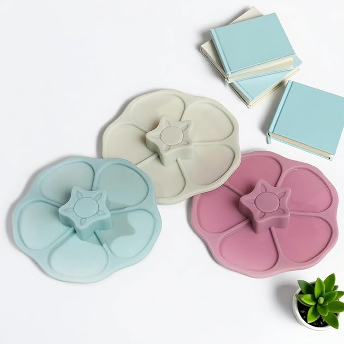 flower Silicone Cup Covers, Flexible Mug Covers, Tea Pots, Hot Cup Lids - Image 3