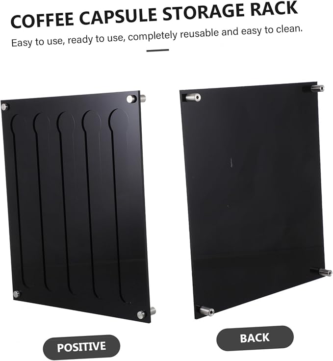 ABOOFAN Wall Mounted Coffee Capsules Display Rack Transparent Acrylic Coffee - Image 3