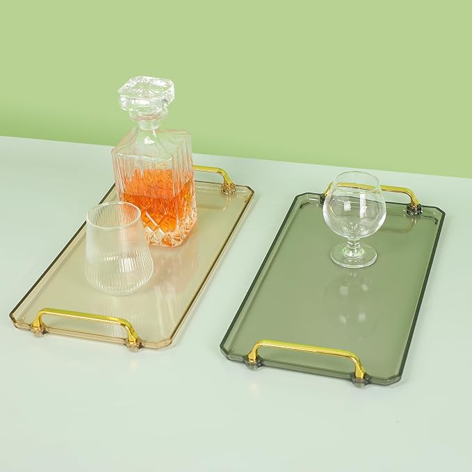 Serving Tray with Handles Serving Tray Valet Tray Plastic Serving Trays - Image 6