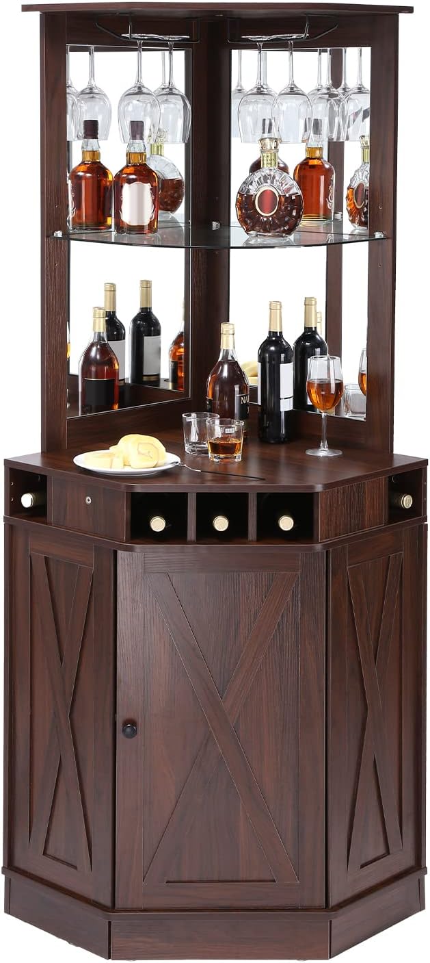 VEVOR Corner Industrial Bar Cabinet, Wine Table by VEVOR