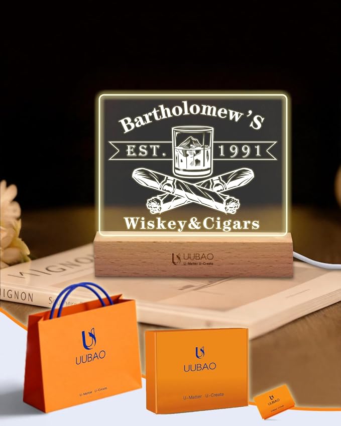 Personalized Cigars Smoking Room Signs by UUBAO