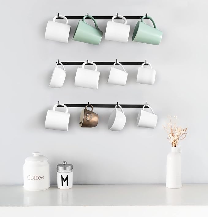 Dahey Metal Coffee Mug Rack Wall Mounted - Image 3
