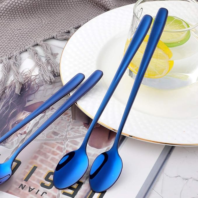 Buyer Star Long Handle Iced Tea Spoons Set of 6, 8 inch 18/10 Heavy Duty Coffee - Image 2