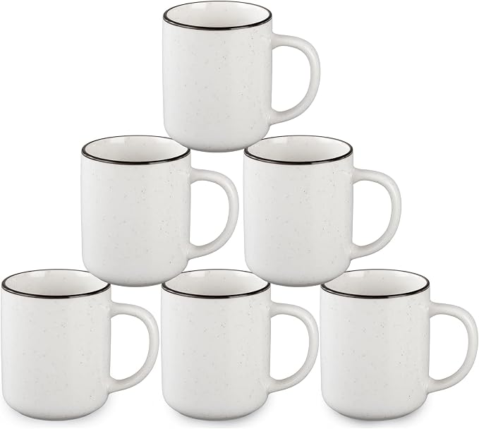 Coffee Mugs Set of 6, 12 oz Coffee Cups Ceramic, Coffee Cup Set by SOVEGLEE