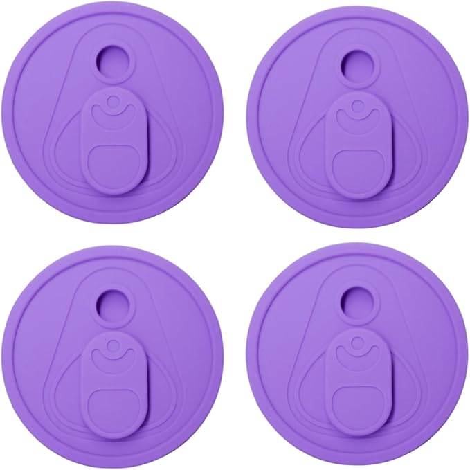 4 Pack Silicone Lids for Glass & Canning Cups, 2.75inch/70mm by Welcome