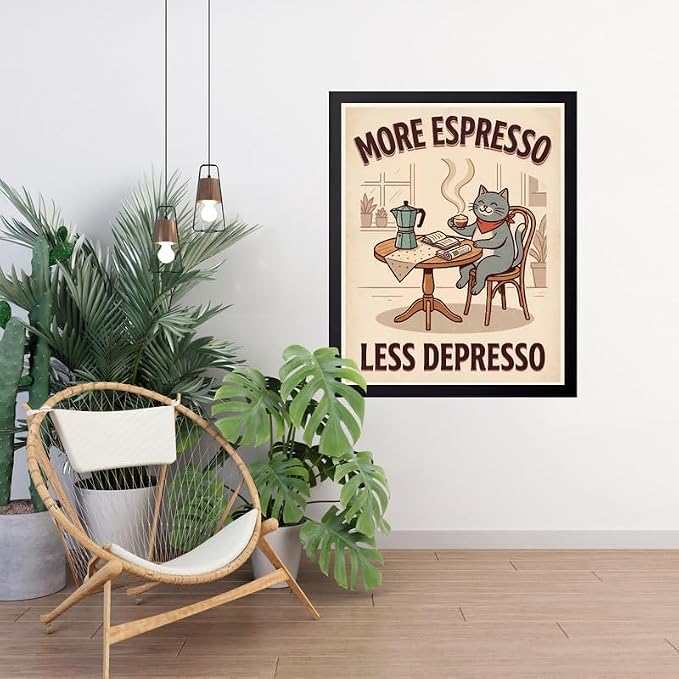 Lawrence Williams Designs Coffee Cat Poster - Image 4
