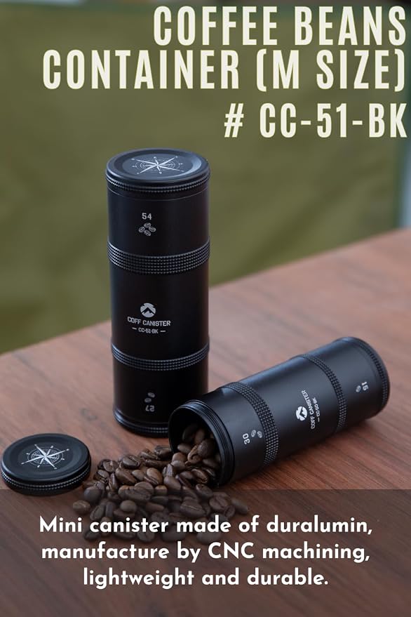 CAMPINGMOON 2-Layer Portable Coffee Bean Storage Canister Airtight Duralumin - Image 2