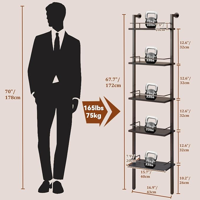 YMYNY 5-Tier Freestanding Wine Racks，Liquor Bottle Display Shelf - Image 8