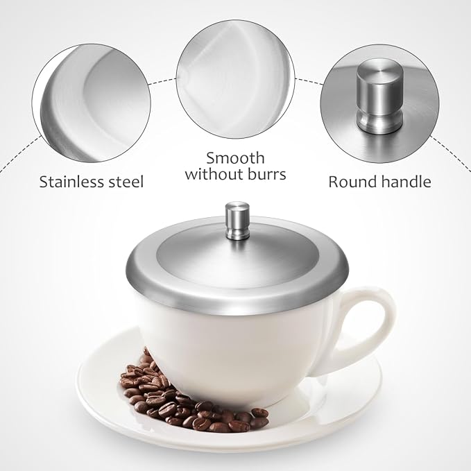 DOITOOL 5Pcs Reusable Lids Stainless Steel Cup Covers - Image 5